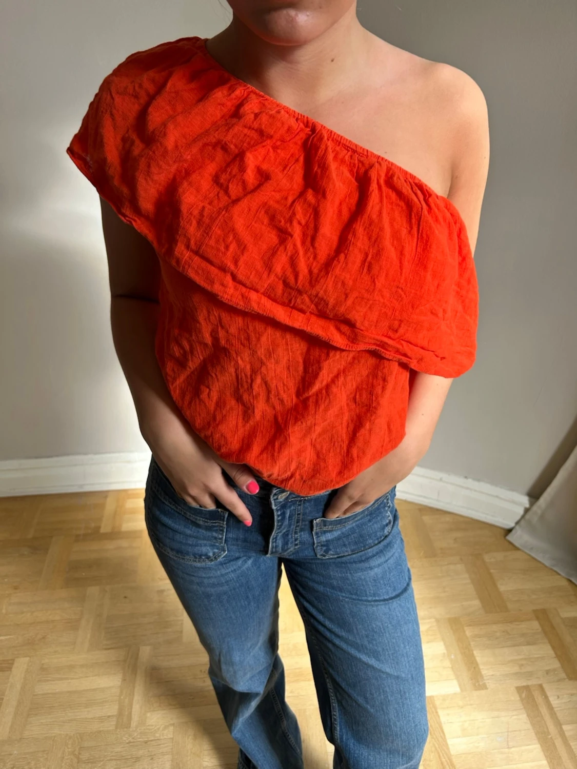 Orange off shoulder topp💖💖 - 1