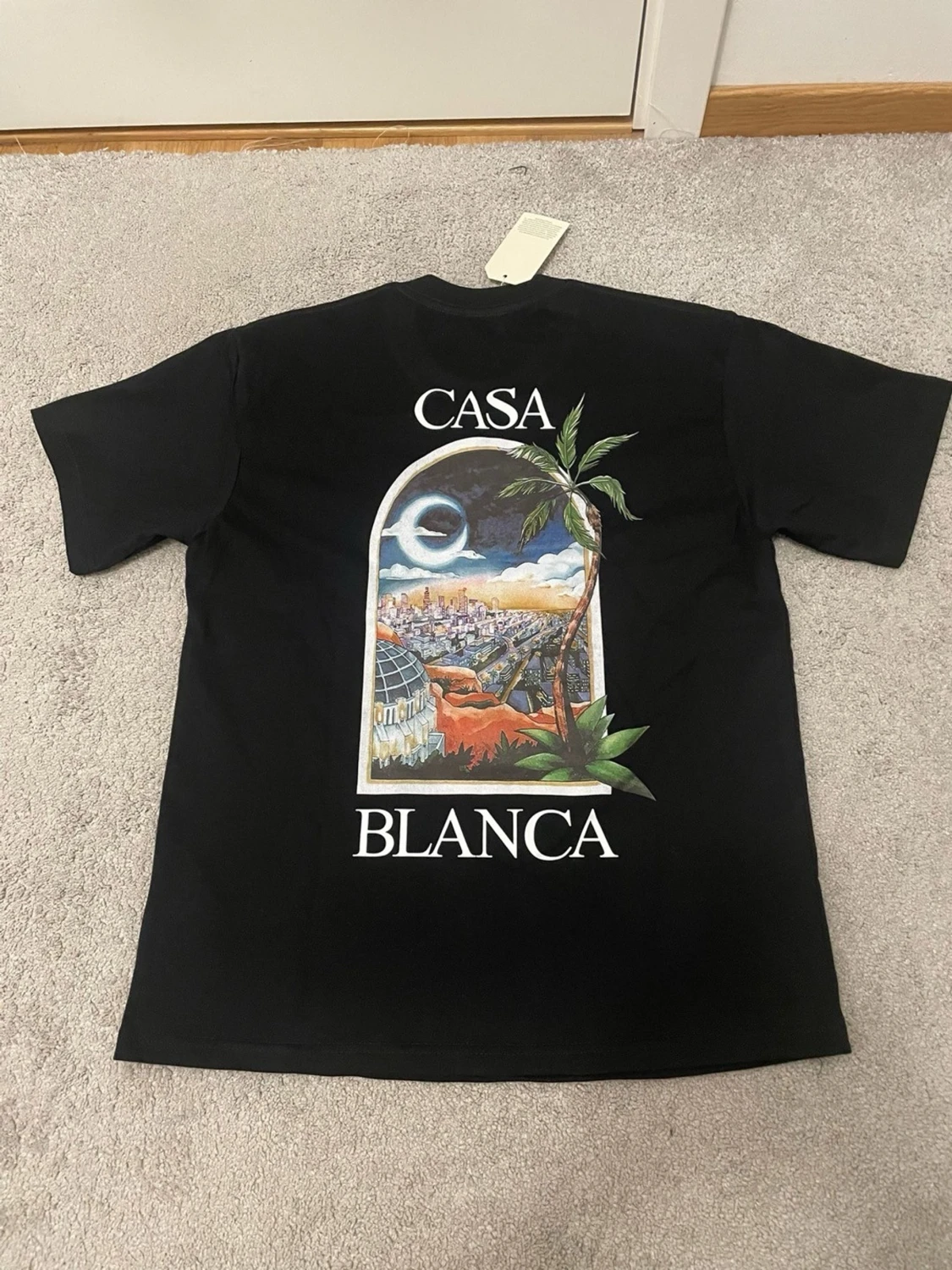 Svart Casa Blanca t-shirt med tryck