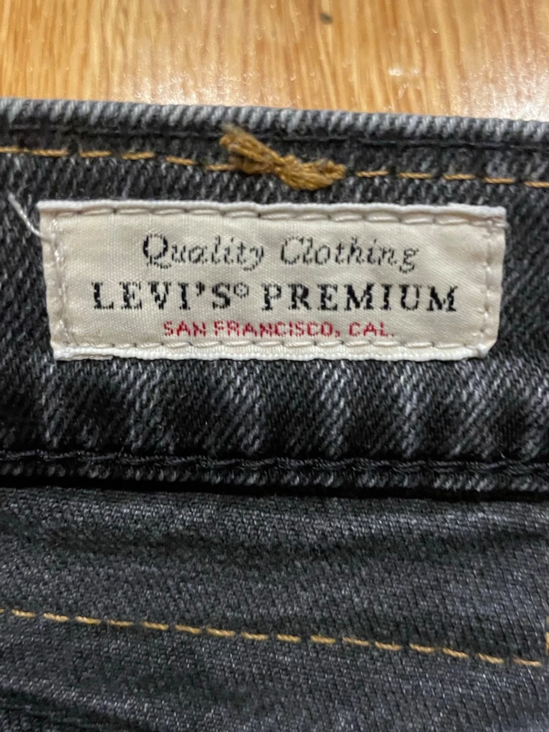 Svarta/gråa slim fit Levi’s jeans - 3