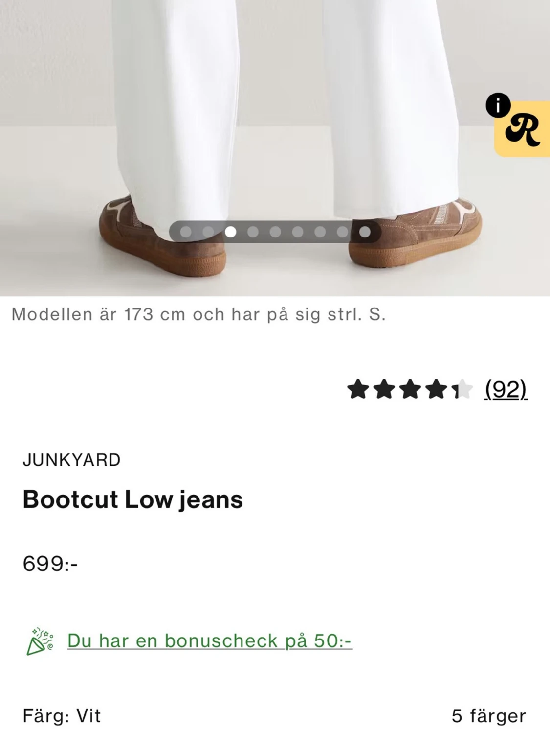 Vita bootcut jeans lågmdidjade - 2