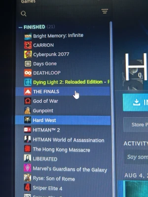 Steam konto  - Säljer detta steam konto med riktigt feta spel, som till exempel dying light 2 som kostar 900 kr ny pris, båda hitman spelen, days gone, cyberpunk 2077 och med mera. 