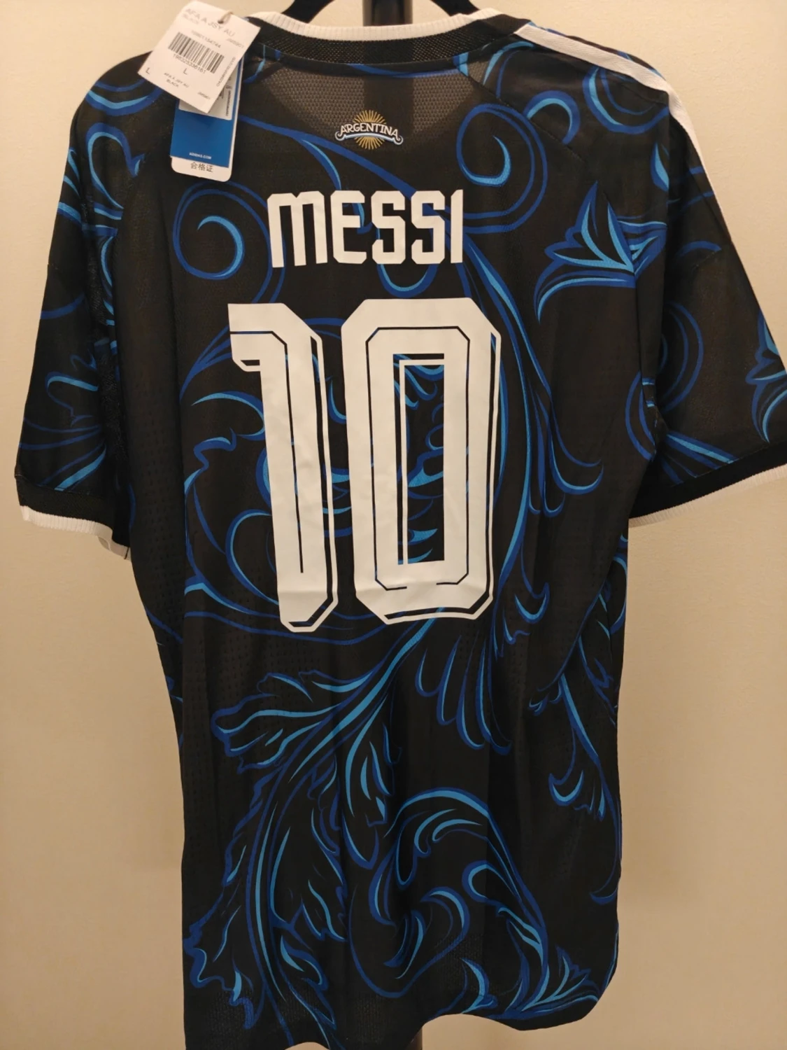 Argentina spelar Version Messi tröja Adidas svart/blå