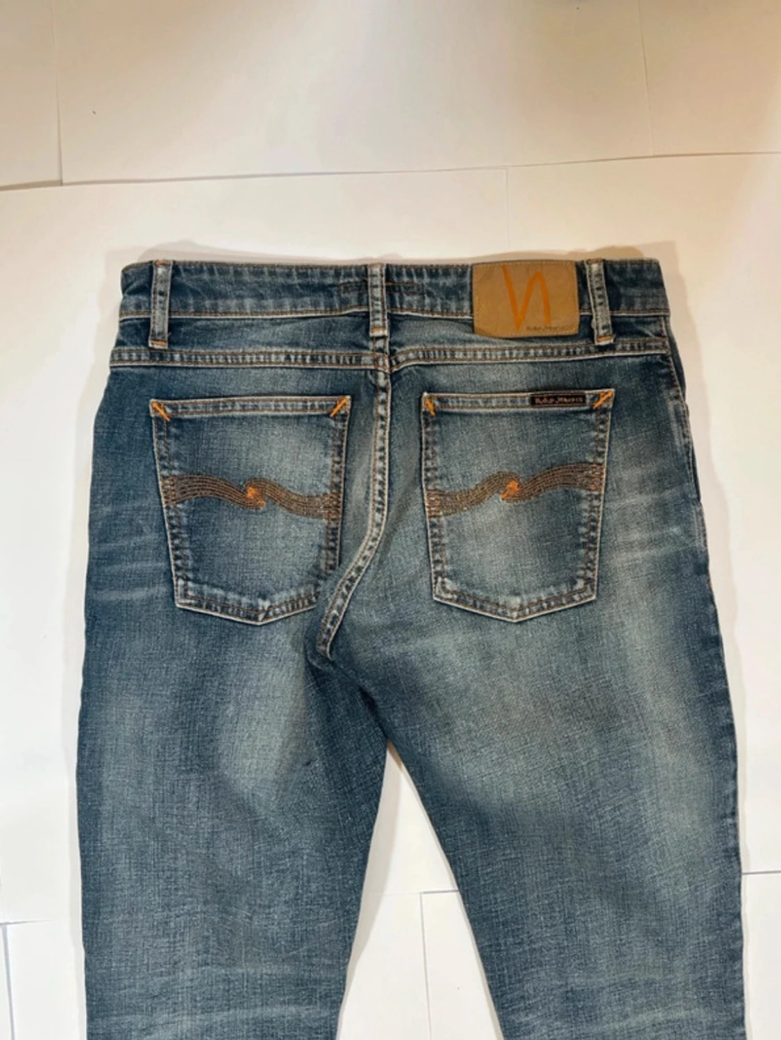 Blå Spodnie Skinny Lin Nudie Jeans - 2