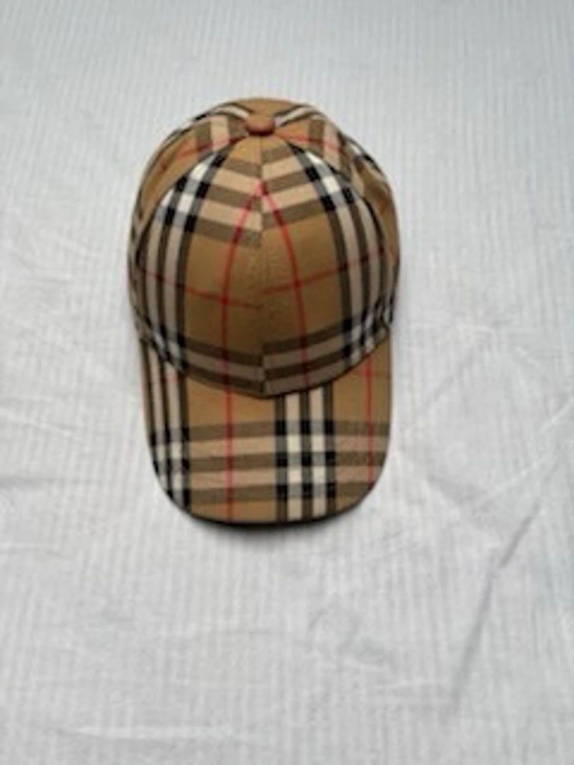 Burberry beige rutmönstrad keps - 2