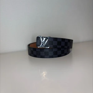  rutigt svart bälte - Snyggt svart bälte från med klassiskt rutigt mönster och silverfärgat. Bältet har en stilren design och är gjort i skinn med en brun insida. Perfekt accessoar för att lyfta din outfit.