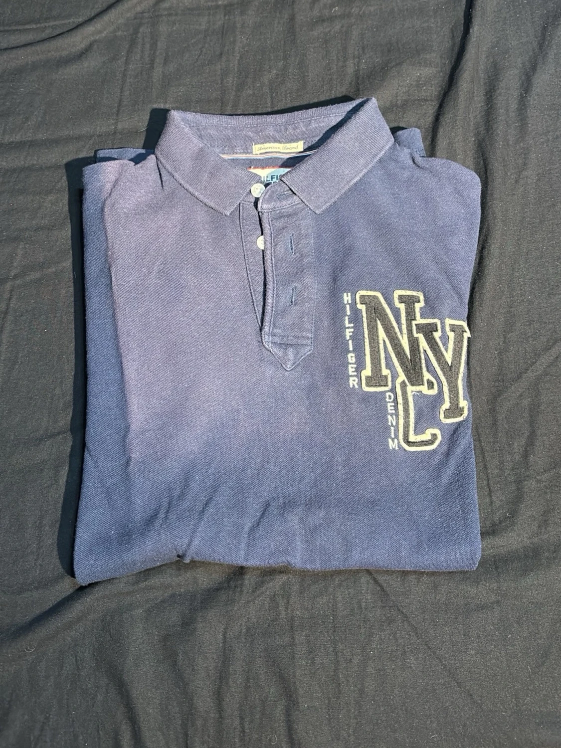 Blekt marinblå piké från Hilfiger Denim - 1