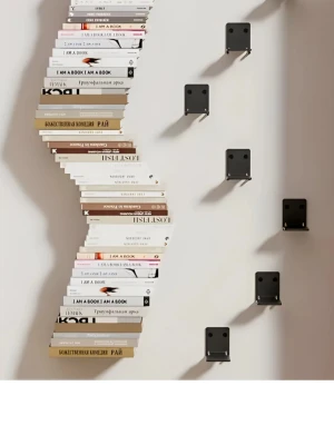 Vita vägghyllor för böcker - Säljer två vita vägghyllor i metall med tillhörande skruvar och pluggar. Perfekt för att skapa en modern och svävande bokhylla på väggen. Hyllorna har en minimalistisk design och passar snyggt i alla rum där du vill visa upp dina favoritböcker.