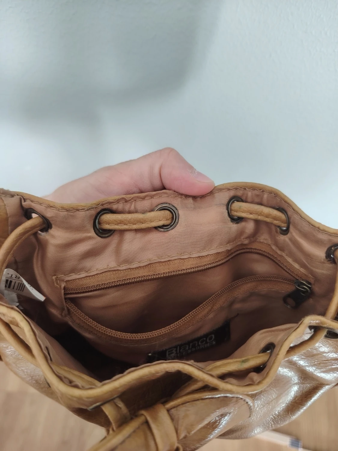 Beige axelväska med rosett från Blanco - 6