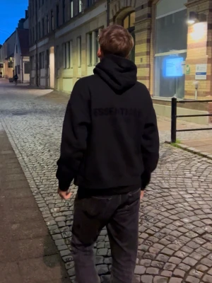 Essentials hoodie - En svart essentials hoodie i utmärkt skick, inga deffekter!! Köpt på merchsweden. Passar S och M