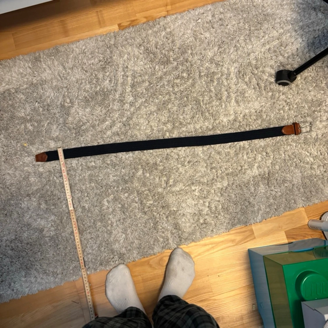 Mörkblått flätat bälte  - 3