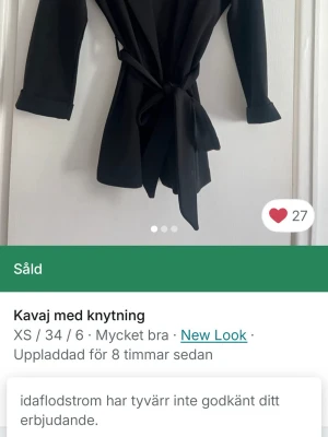Svart kavaj med knytband New Look - SÖKER!!! SÖKER EN AV DESSA KAVAJER!!!