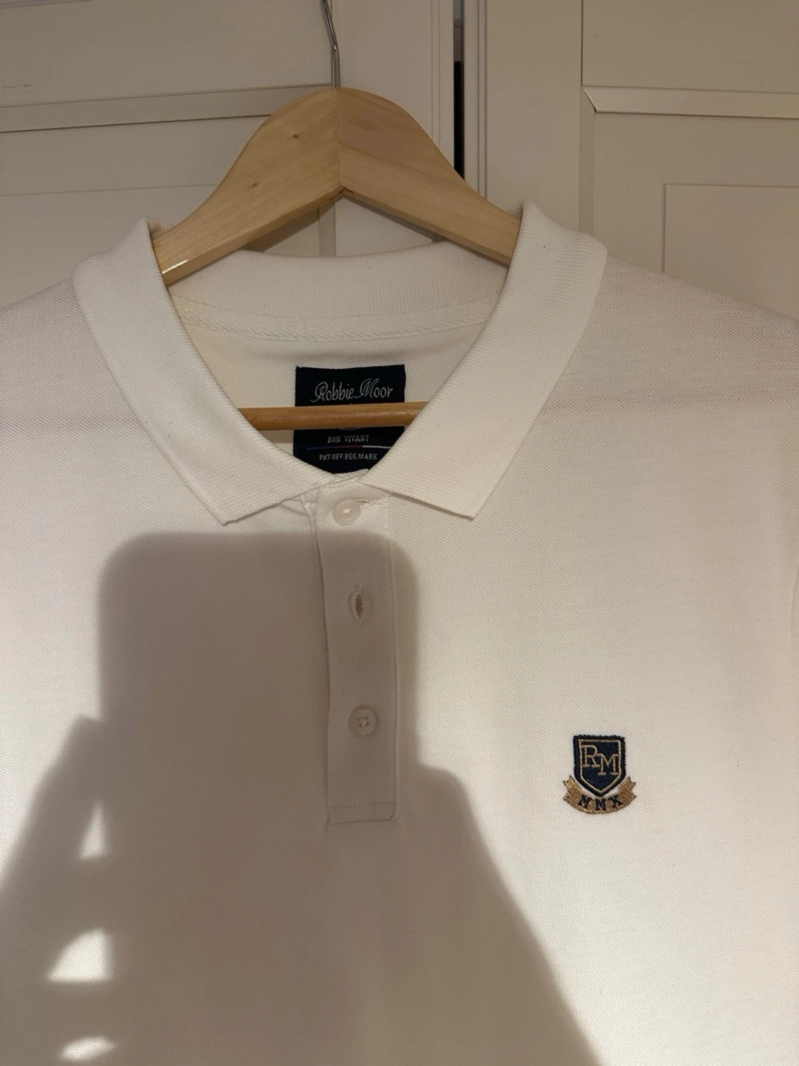 Vit pikétröja från Robbie Moor - 1
