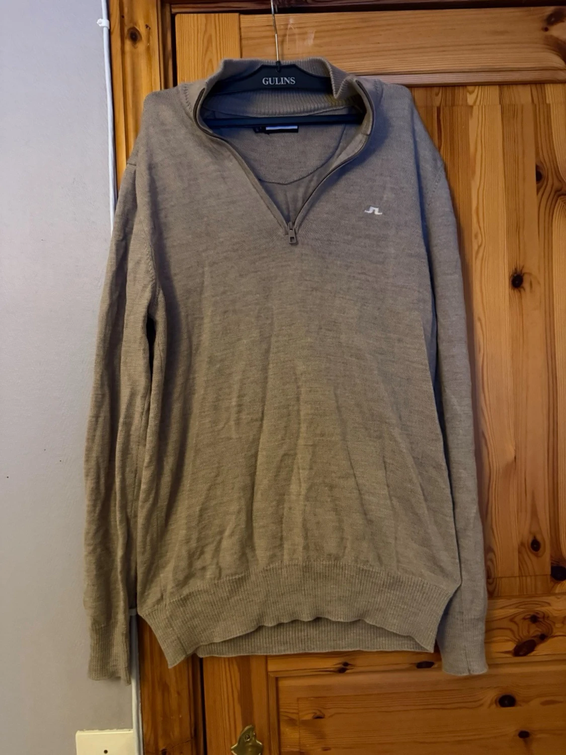 Beige halvzip-tröja från J.Lindeberg