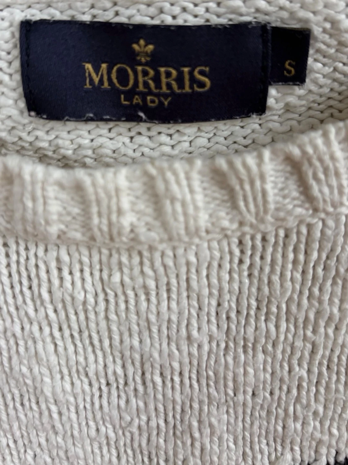 Vit stickad tröja Morris Lady - 1