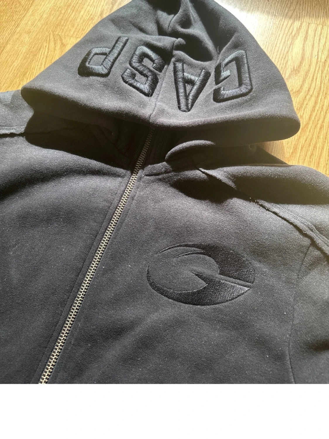 Svart GAP hoodie med dragkedja - 1