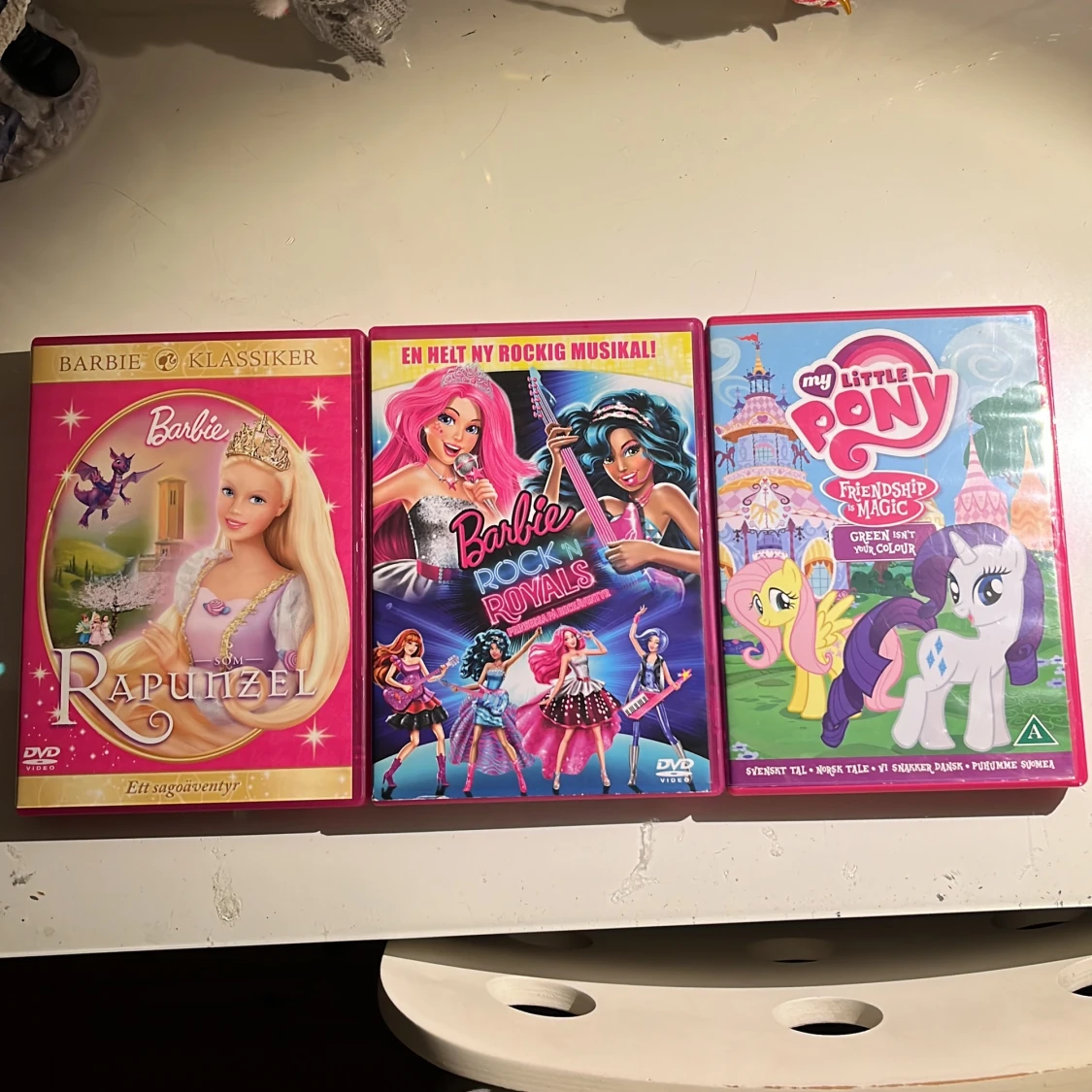 Barbie Rapunzel, Barbie Rock 'n Royals, My Little Pony: Friendship is Magic