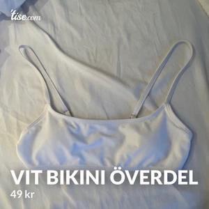 Vit bikini överdel - Vit bikini överdel, vet inte vart den är ifrån. Storlek S. 49kr + frakt