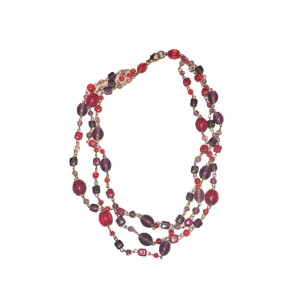 pärlhalsband  - jättefint pärlhalsband i glaspärlor köpt secondhand, aldrig använt❤️🌹