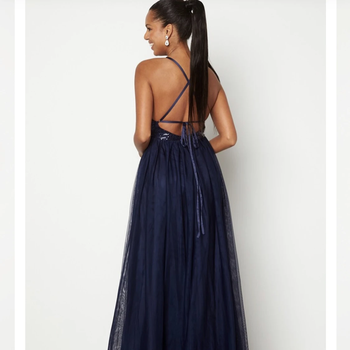 Marinblå balklänning - 90