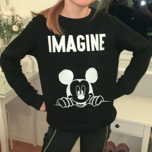 Fin tröja med tryck - Fin tröja med Micky Mouse som tryck. Använd få antal gånger. Inga fläckar eller skador. Minns ej vart jag köpt den. Väldigt gullig 😍