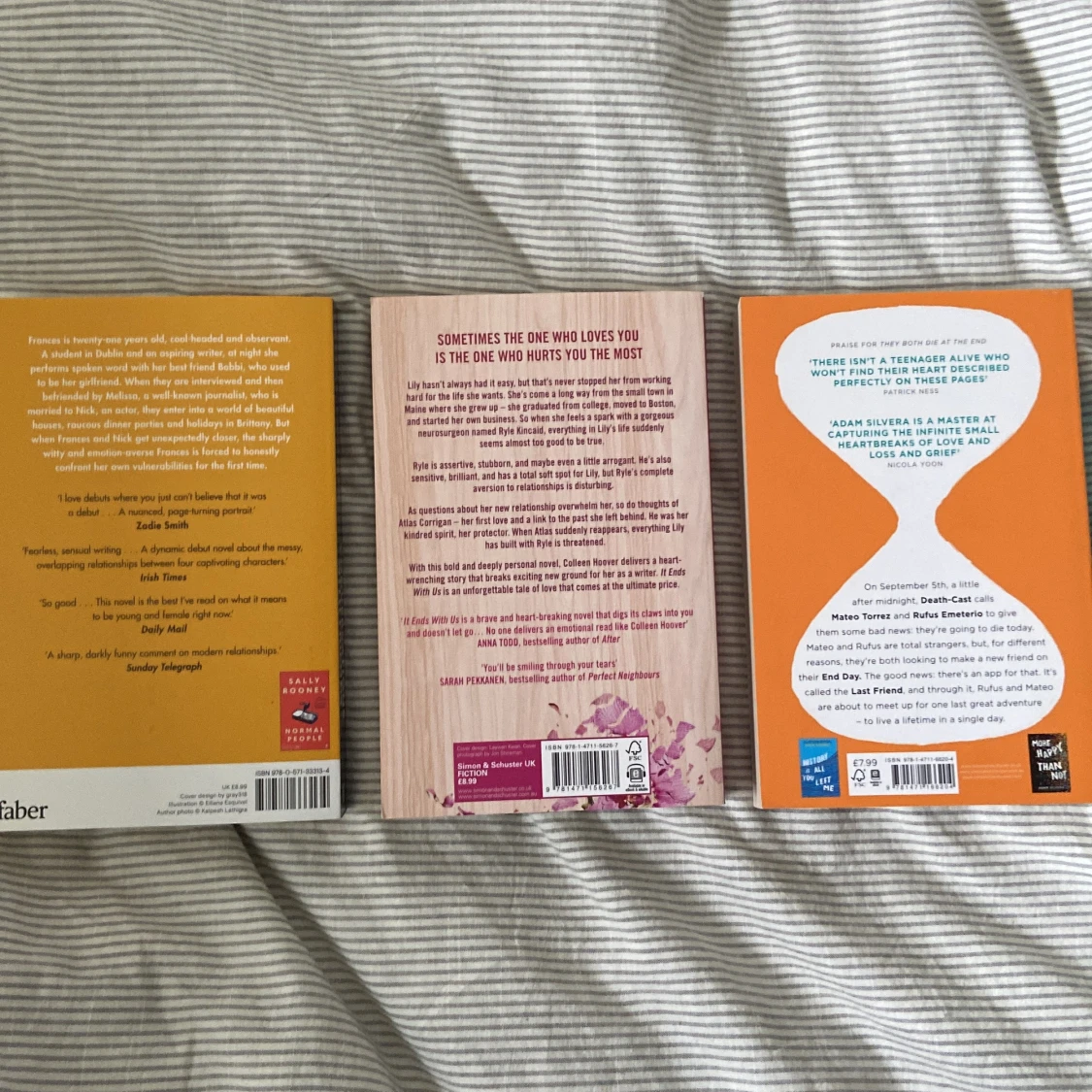 It ends with us/ conversations with friends/ they both die at the end - 90