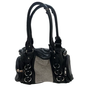 Y2k väska  - Supersnygg väska som jag tyvärr knappt får användning för. På framsidan har den strass. Det är fickor på båda kortsidorna och flera fack i. 