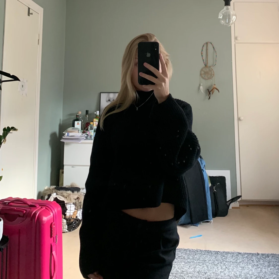 Svart stickad tröja - 91