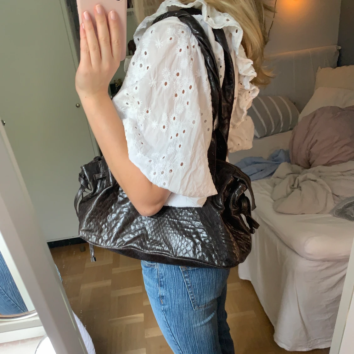 Stor brun väska - 90