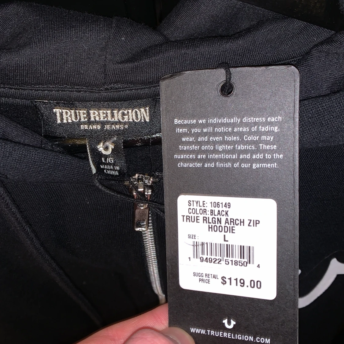 True Religion Zip up L (liten i storlek)  - 91
