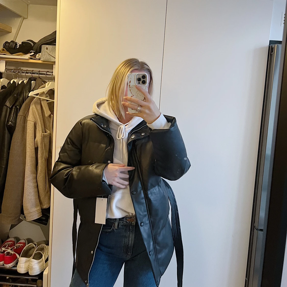 Nakd - Svart jacka i läderimitation  - 90