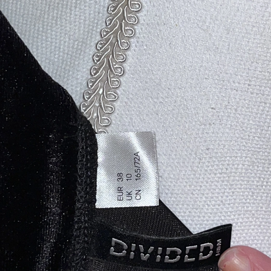 Svart velvet minitjol - 91