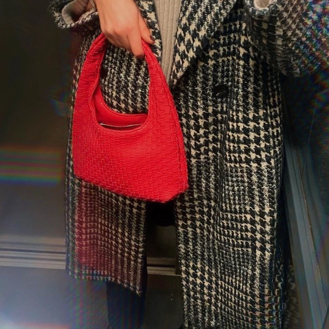 Röd bottega liknande väska från nakd - 90