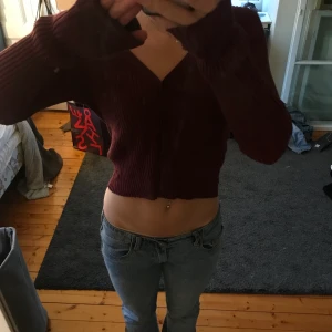 Ribbad topp - Jättefin vinröd topp från hm❤️