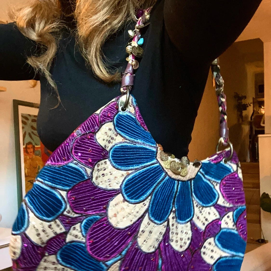 Mönstrad axelväska  - 90