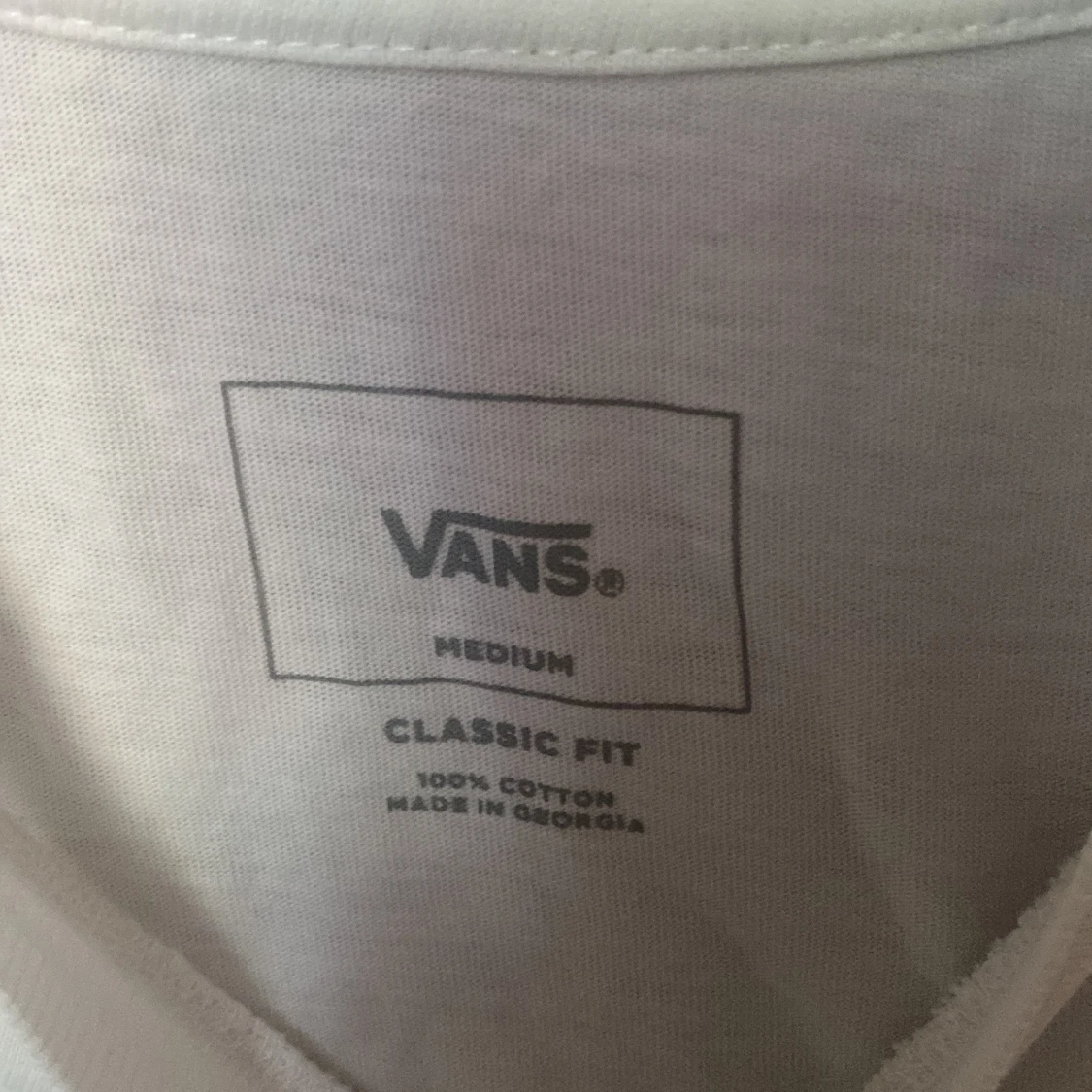 Vans långärmad vit tröja (M)