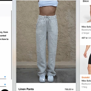 Linnebyxor A-DSGN - Beigea linnebyxor från Alice Stenlöfs märke A-dsgn. Använda en gång. (Slutsålda)