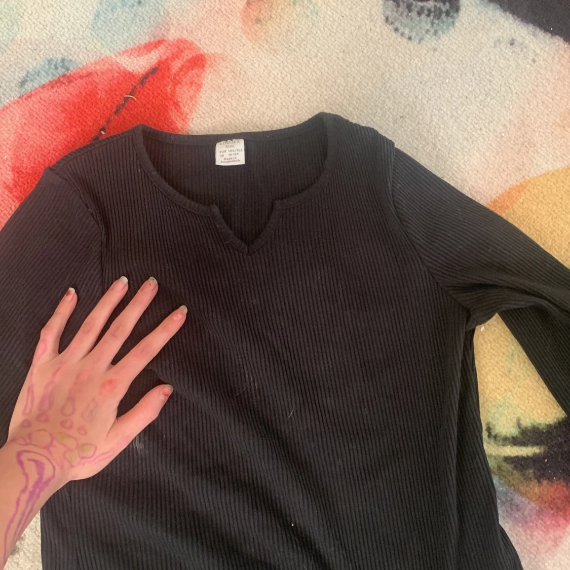 Lindex svart långärmad tröja barn - 90
