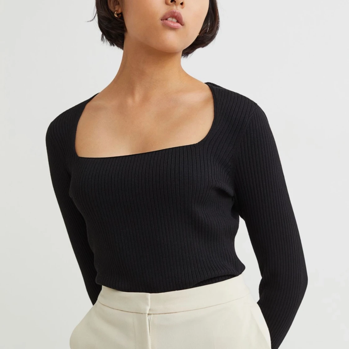 En stickad topp från hm!❤️