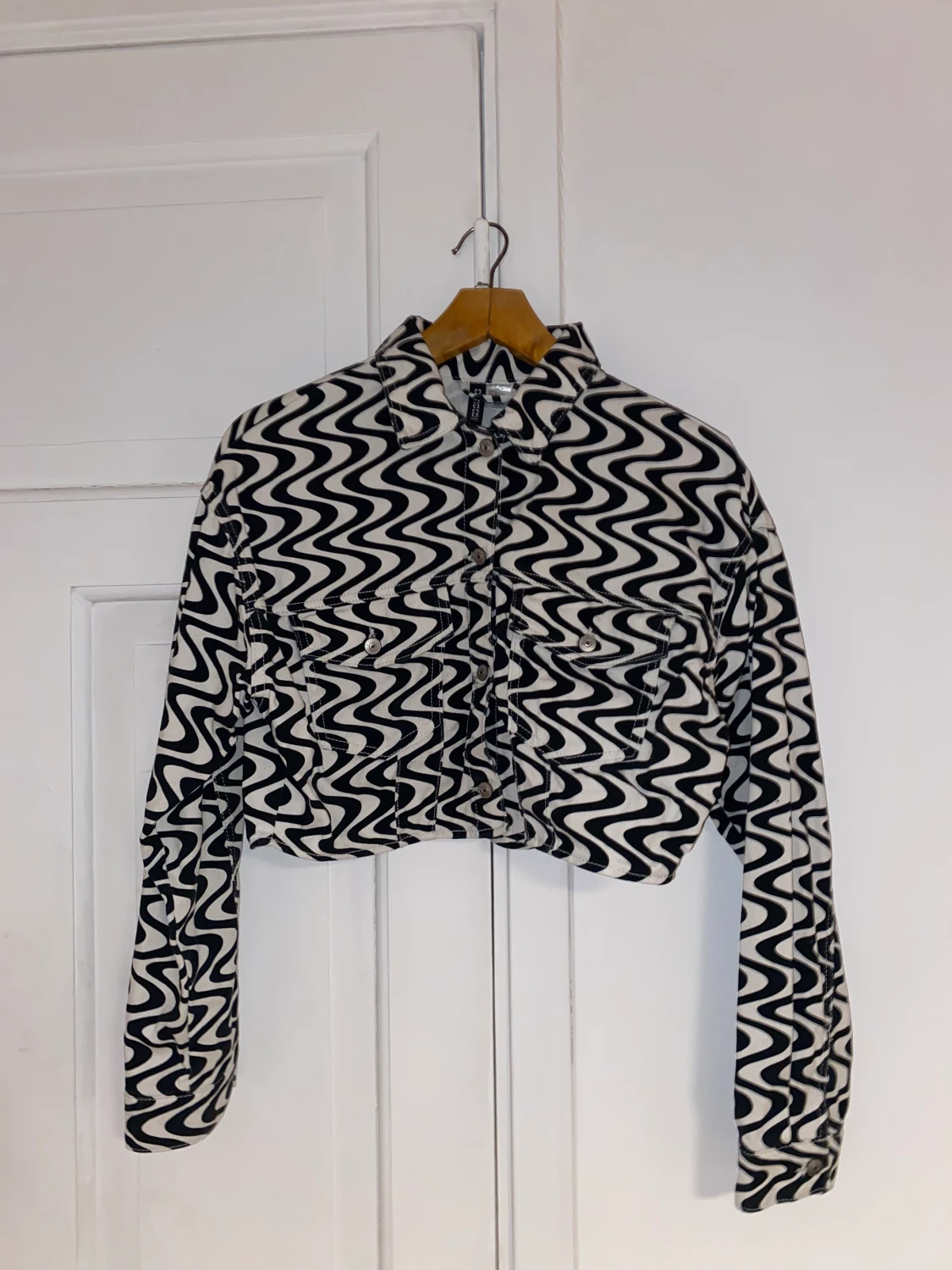 Cropped twill jacket