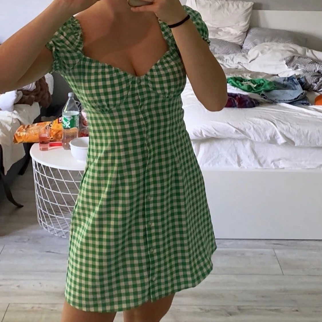 Söt rutig klänning - 90