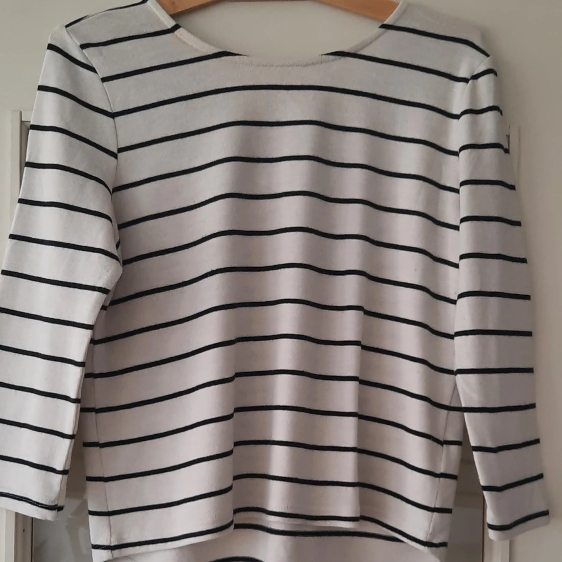 Striped shirt with satin-bow in the back - S - ONLY - 90