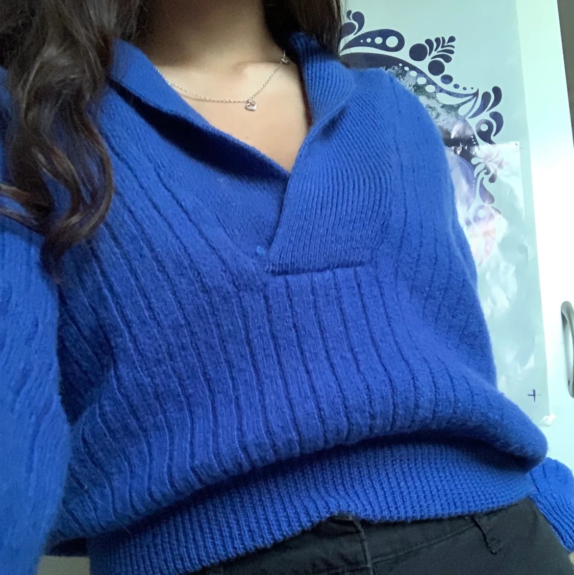 Blå ylletröja
