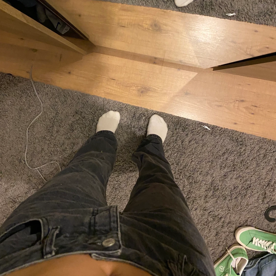 Svarta straight leg jeans  - 90