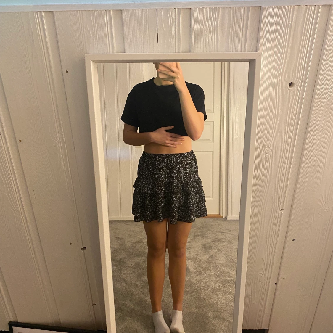 Prickig volang kjol shein - 90