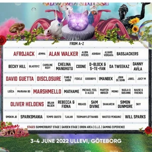 Summerburst 3-4 juni 2022 - Säljer 1 biljett till Summerburst Göteborg 3-4 juni 2022! Kan tyvärr inte längre gå och vill att någon annan ska få gå men billigare pris!! Det är 1 styck 2 dagarsbiljett 18+. Säljer för 500kr. Nu går de på ca 1700kr på hemsidan. Har biljetten på Mail som jag mailar vidare😁 Du får dessutom en voucher på 150kr av mig som du kan köpa något gott för inne på området under dessa dagar!👏🏻😻