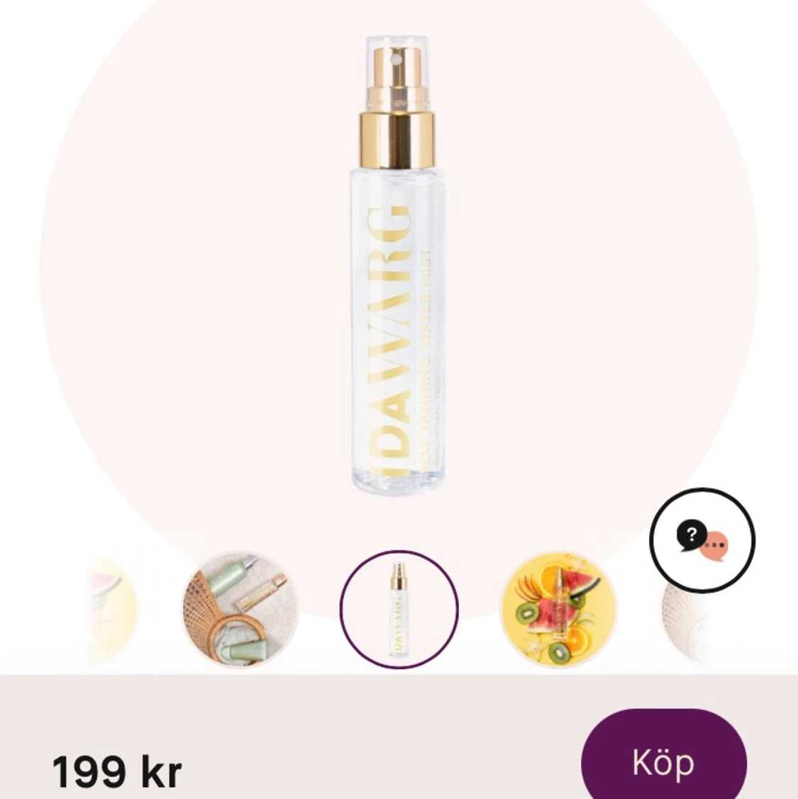 Ida Warg self tanning water