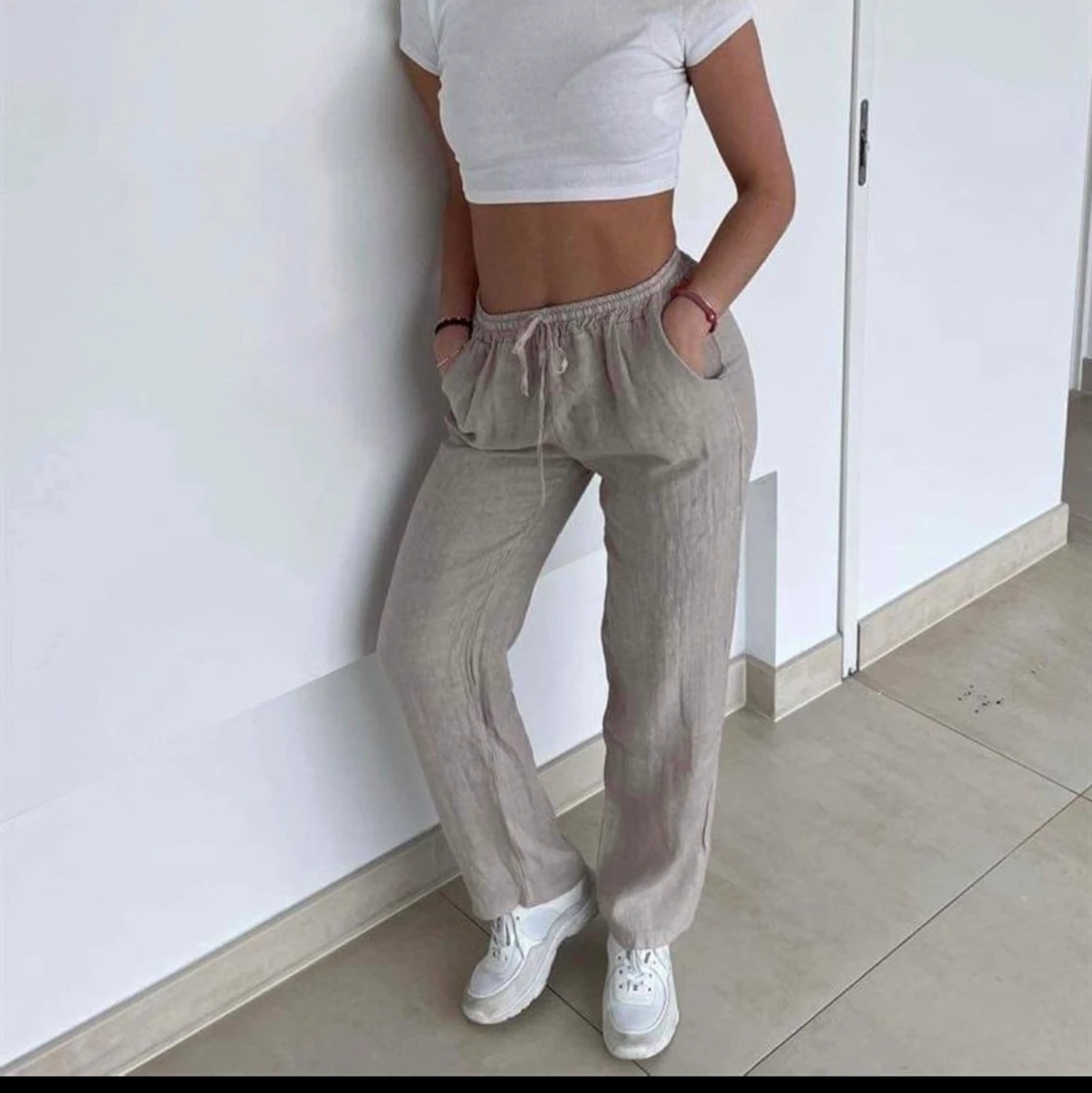 Aino linen pants - beige XS/S