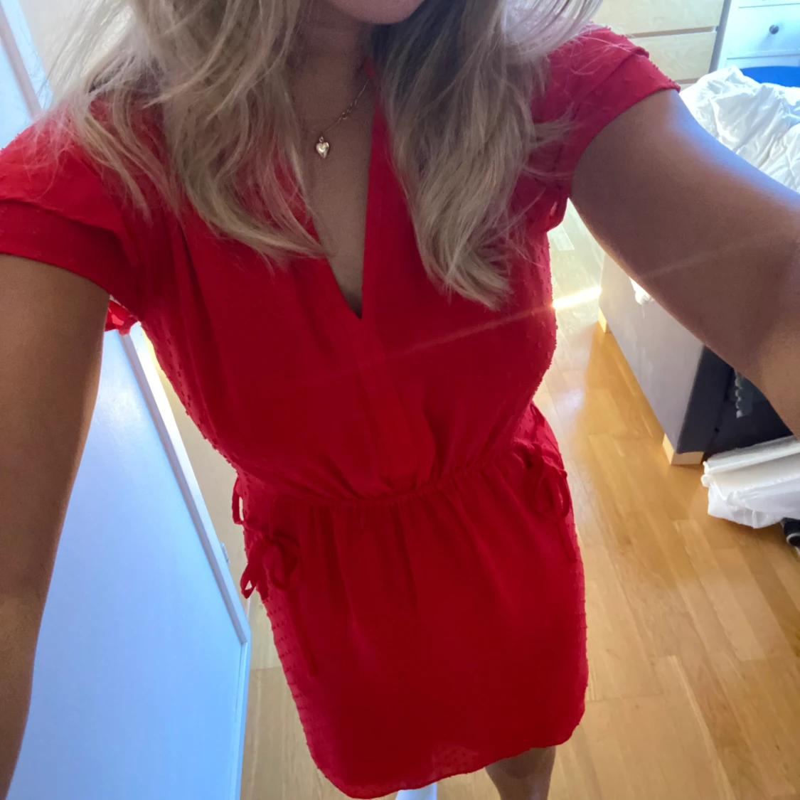 Röd sommarklänning 