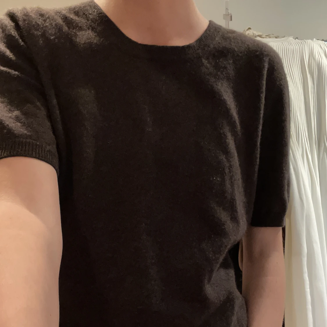 Jättefin brun kashmirtröja - 90