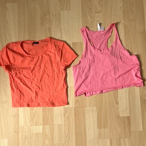 Toppar - Knappt använda, 50kr/st fina neon färger nu för sommaren!! Storlek XS på båda 